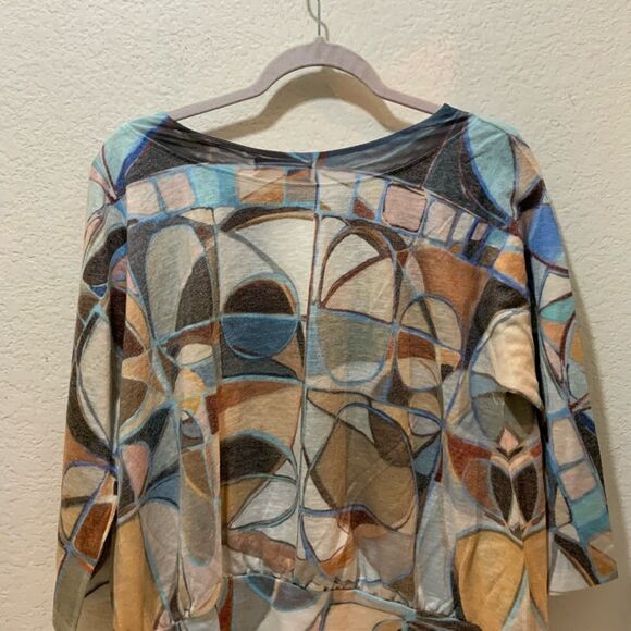 Atelier 5 art to wear 3/4 sleeve by a community of artists size L - Picture 3 of 5